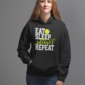 Softball Girl Hoodie Pullover Sweatshirt